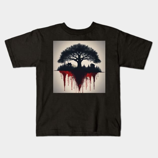 halloween tree design Kids T-Shirt by nonagobich